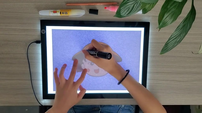 Mesa De Led Luz Branco Desenho Transposição A4 Profissional