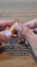 Espelho Adnet Couro Costurado Com Alça + Suporte 60cm 50cm 40cm 30cm Sala Quarto Banheiro Redondo