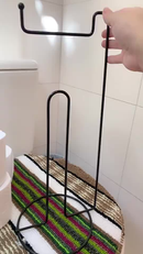 Suporte Porta Papel Higiênico P/chão Papeleiro Banheiro Suporte Rolo Cromado Preto Branco