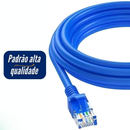 Cabo De Rede Azul Internet Lan CAT5 Patch Cord Pc Notebook Roteador Smart Tv Vídeo Game