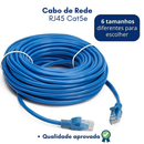 Cabo De Rede Azul Internet Lan CAT5 Patch Cord Pc Notebook Roteador Smart Tv Vídeo Game