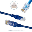 Cabo De Rede Azul Internet Lan CAT5 Patch Cord Pc Notebook Roteador Smart Tv Vídeo Game