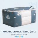 [75L] Caixa Saco Organizador Cobertor Casaco Guarda Roupa Ecológico Anti-Poeira Umidade Insetos Multiuso. OG-121-BC