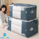 [75L] Caixa Saco Organizador Cobertor Casaco Guarda Roupa Ecológico Anti-Poeira Umidade Insetos Multiuso. OG-121-BC