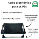 Apoio para os Pés Ergonômico Inclinável com Antiderrapante Escritório Home Office Nr17