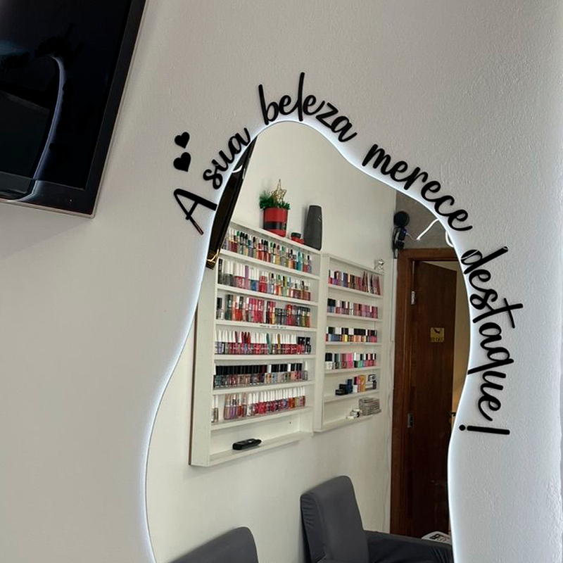 Frases Decorativas Acrílico Espelhado Melhor Investimento Você só vence Apaixone-se Provérbios
