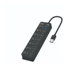Hub Grande Cabo USB 3.0 Adaptador 7 Portas Alta Velocidade Notebook PC Mouse Teclado 5Gbps Pen Drive
