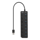 Hub Grande Cabo USB 3.0 Adaptador 7 Portas Alta Velocidade Notebook PC Mouse Teclado 5Gbps Pen Drive
