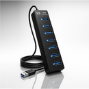 Hub Grande Cabo USB 3.0 Adaptador 7 Portas Alta Velocidade Notebook PC Mouse Teclado 5Gbps Pen Drive