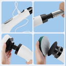 Escova De Limpeza 9 Em1 Recarregavél Elétrica Giratória Com Cabo Alongador