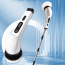 Escova De Limpeza 9 Em1 Recarregavél Elétrica Giratória Com Cabo Alongador