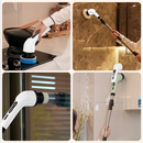 Escova De Limpeza 9 Em1 Recarregavél Elétrica Giratória Com Cabo Alongador