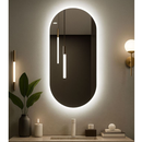 Espelho Oval Orgânico 80x50cm ou 40x50cm – Com ou Sem LED (Luz Quente ou Fria)