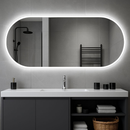 Espelho Oval Orgânico 80x50cm e 40x50cm Com LED ou Sem LED Luz Quente e Fria Banheiro e Quarto