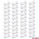 Kit Clips Organizadores de Fios e Cabos Autoadesivos – 20 ou 40 Peças