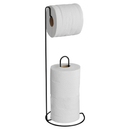 Suporte Porta Papel Higiênico P/chão Papeleiro Banheiro Suporte Rolo Cromado Preto Branco