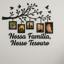 Quadro Decorativo em MDF 10x15– Árvore com Molduras para Fotos de Família