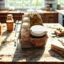 kit 3 peças Organizador de Geladeira Modular Acrílico Cozinha Gaveta Guarda Latas