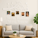 Quadro Decorativo em MDF 10x15– Árvore com Molduras para Fotos de Família