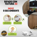 Papel de Parede Ripado Adesivo Premium 1/2/3/6/12 Metros por 50cm – Luxo para Quarto Sala e Casa