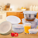 12 Peças Tampas Panela Silicone Universal Reutilizável Elástica Tampas Silicone Rotundidade