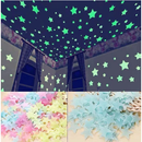 Estrelas Neon que Brilham no Escuro Fluorescentes 100 unidades Decoração de Quarto para Teto de CriançaGA-73RJ
