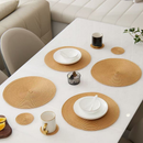 Kit 6 Peças Jogo Americano Redondo Sousplat Cozinha Jantar Descanso de Prato Sousplat Cozinha