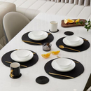 Kit 6 Peças Jogo Americano Redondo Sousplat Cozinha Jantar Descanso de Prato Sousplat Cozinha