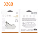 Mini Pendrive USB 2.0 Metálico – 16GB ou 32GB